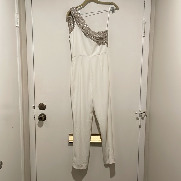 Jay Godfrey One shoulder white jumpsuit - Picture 7 of 9